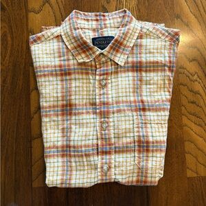 Pendleton Casual Plaid Shirt - Orange, Blue, and White